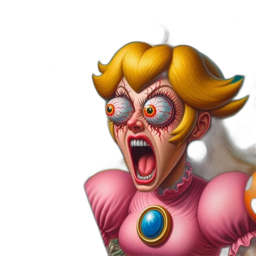 face, concept art, 3d render, comic book art transparent PNG cut-out