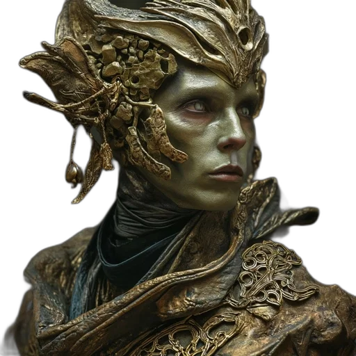 face, mask, crown, staff transparent PNG cut-out