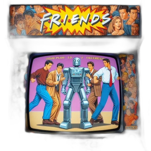 robot, comic book art, concept art, 3d render transparent PNG cut-out