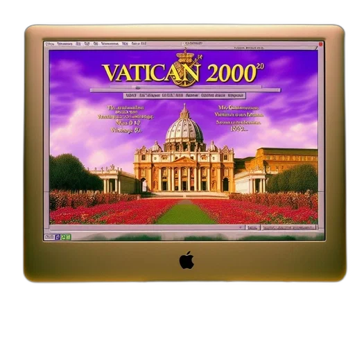vaporwave, photorealistic, 3d render, apple transparent PNG cut-out