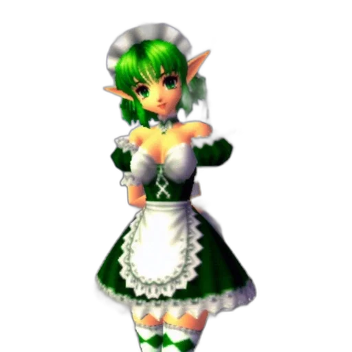 dress, staff, weapon, 3d render transparent PNG cut-out