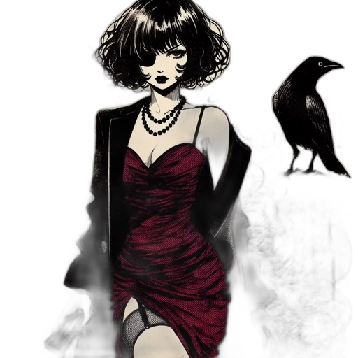 dress, comic book art, concept art, fantasy art transparent PNG cut-out