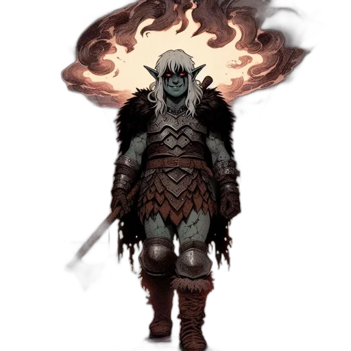 dragon, staff, mask, sword transparent PNG cut-out