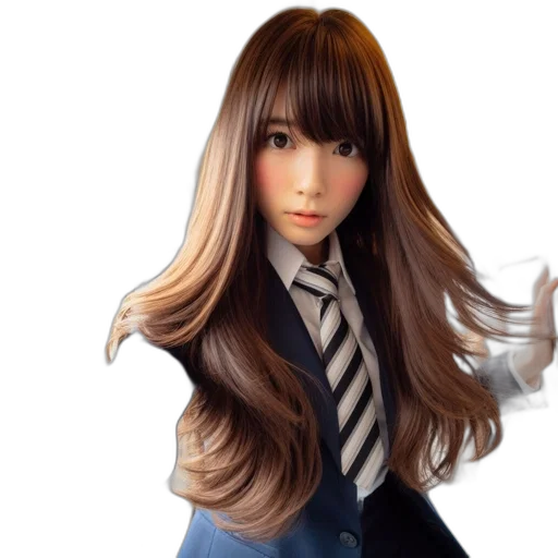 hair, face, robot, jacket transparent PNG cut-out