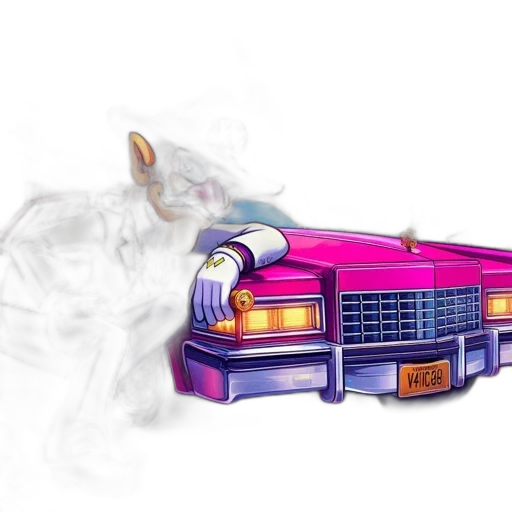 car, weapon, vaporwave, concept art transparent PNG cut-out