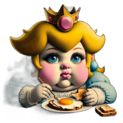 food, crown, face, concept art transparent PNG cut-out