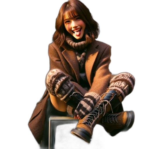 jacket, robot, weapon, shoes transparent PNG cut-out