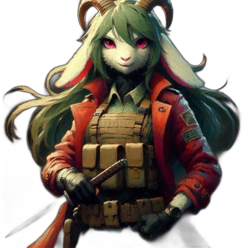 weapon, staff, jacket, mask transparent PNG cut-out
