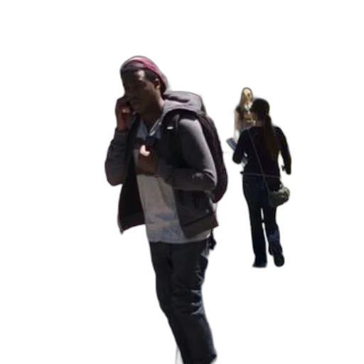 jacket, mask, creature, staff transparent PNG cut-out