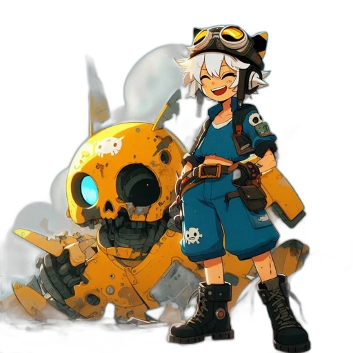 robot, weapon, staff, mask transparent PNG cut-out