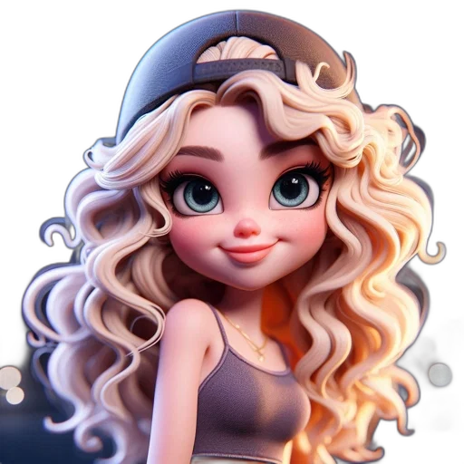 hat, face, hair, cartoon transparent PNG cut-out
