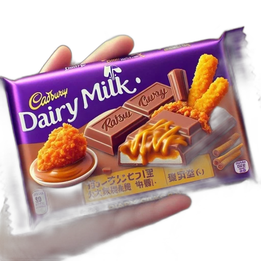 food, photorealistic, 3d render, cadbury transparent PNG cut-out