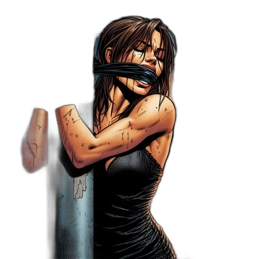 mask, comic book art, concept art, cyberpunk transparent PNG cut-out