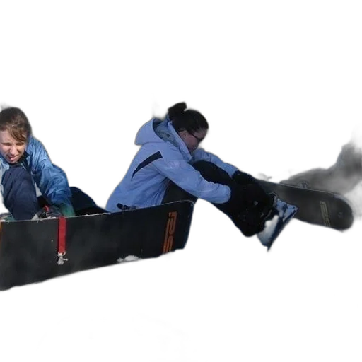 snow, group, snowboarders, sitting transparent PNG cut-out