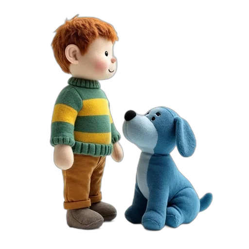 3d render, plush, toy, child transparent PNG cut-out