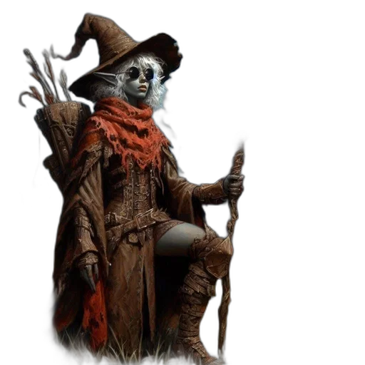 staff, mask, creature, concept art transparent PNG cut-out