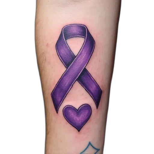 jewelry, tattoo, purple, ribbon transparent PNG cut-out