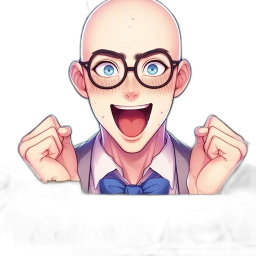staff, face, cartoon, anime transparent PNG cut-out