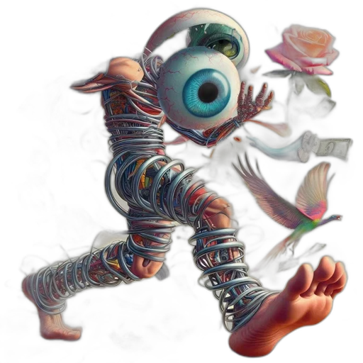 robot, creature, shoes, mask transparent PNG cut-out