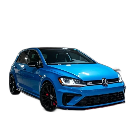 car, 3d render, photorealistic, blue transparent PNG cut-out