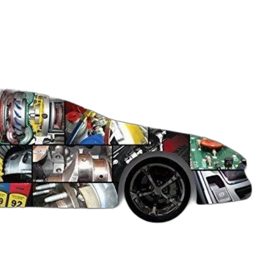 car, concept art, photorealistic, 3d render transparent PNG cut-out