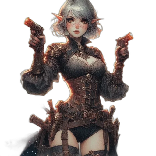 weapon, dress, staff, fantasy art transparent PNG cut-out
