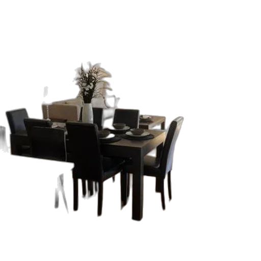 furniture, 3d render, photorealistic, dark transparent PNG cut-out