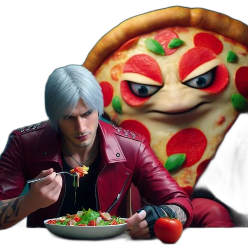 food, jacket, creature, face transparent PNG cut-out