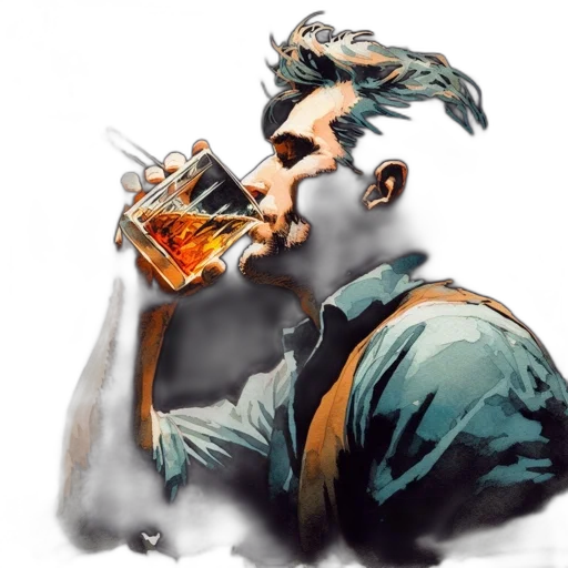 jacket, face, concept art, comic book art transparent PNG cut-out