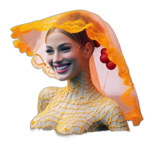 dress, umbrella, crown, creature transparent PNG cut-out
