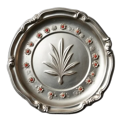 jewelry, crown, silver, tray transparent PNG cut-out