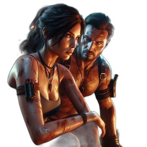 concept art, cyberpunk, comic book art, photorealistic transparent PNG cut-out