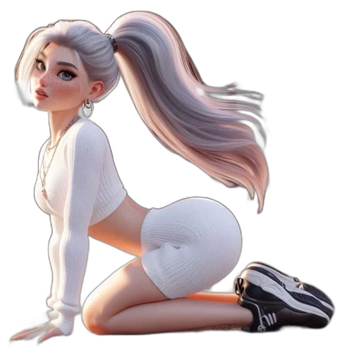 dress, hair, concept art, cartoon transparent PNG cut-out