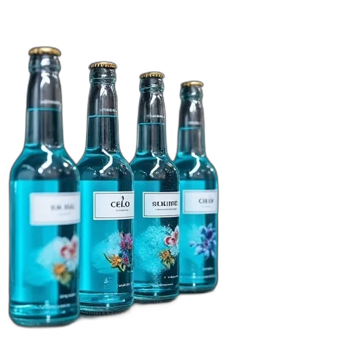 bottle, 3d render, collection, various transparent PNG cut-out