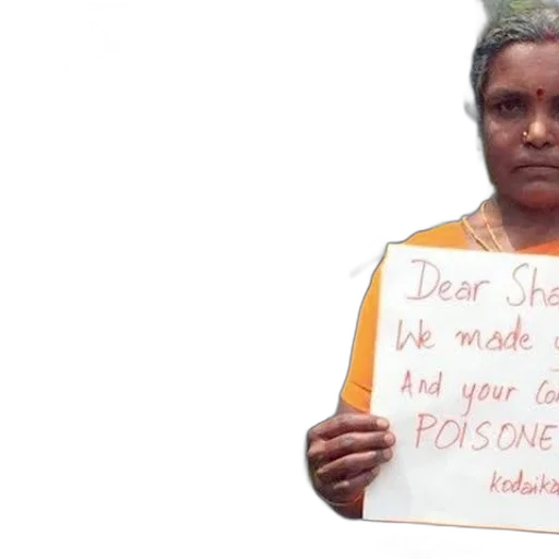 person, holds, sign, reads transparent PNG cut-out