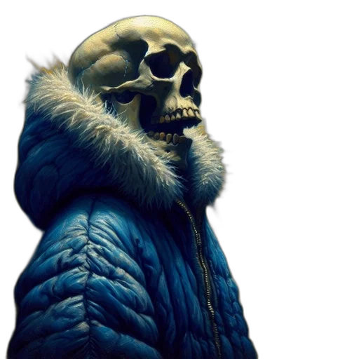 jacket, face, mask, creature transparent PNG cut-out
