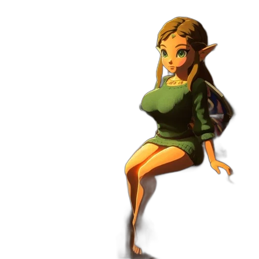 dress, creature, concept art, 3d render transparent PNG cut-out