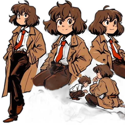 jacket, staff, creature, concept art transparent PNG cut-out