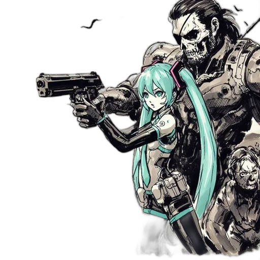 weapon, cyberpunk, concept art, comic book art transparent PNG cut-out