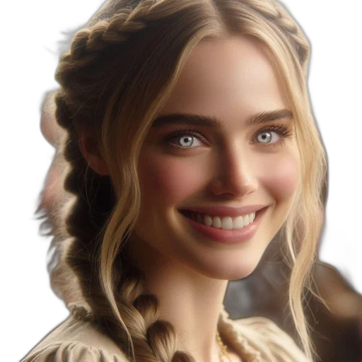 face, crown, hair, jewelry transparent PNG cut-out