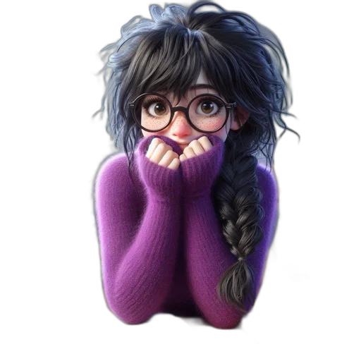 hair, jacket, face, creature transparent PNG cut-out