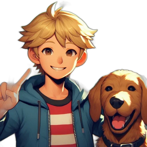 animal, staff, anime, pixel art transparent PNG cut-out
