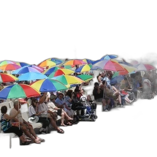 umbrella, photorealistic, 3d render, oil painting transparent PNG cut-out