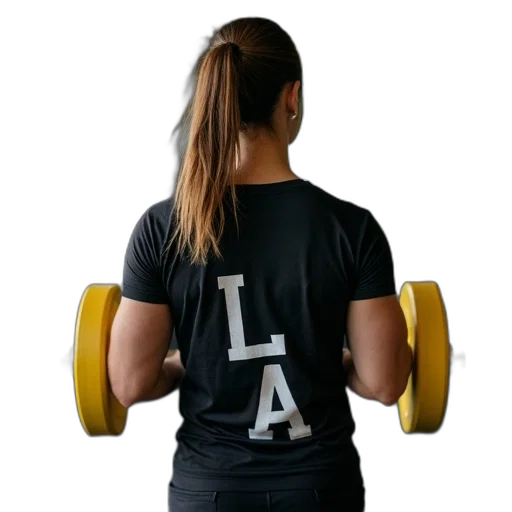 staff, woman, lifting, weights transparent PNG cut-out