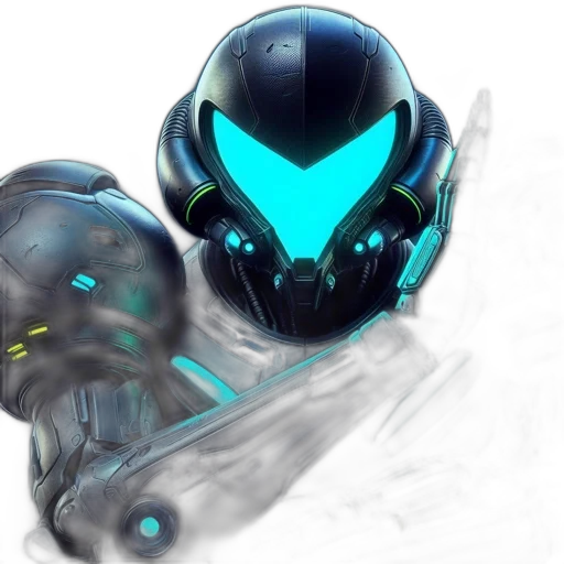 robot, weapon, mask, face transparent PNG cut-out