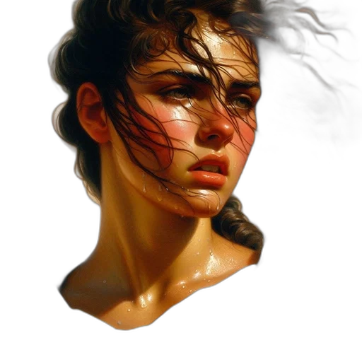 face, mask, hair, crown transparent PNG cut-out