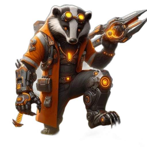 weapon, animal, robot, staff transparent PNG cut-out