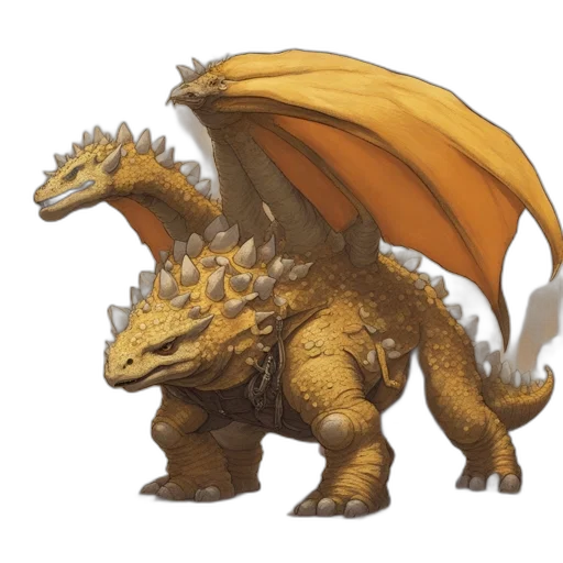 dragon, creature, animal, staff transparent PNG cut-out