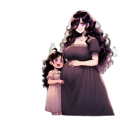 dress, crown, hair, creature transparent PNG cut-out