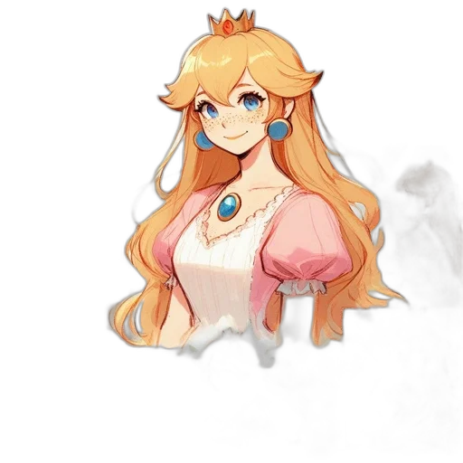 dress, crown, staff, creature transparent PNG cut-out